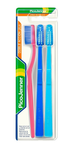 Cepillo Dental Pico Jenner Doble Acción Plus Pack X3