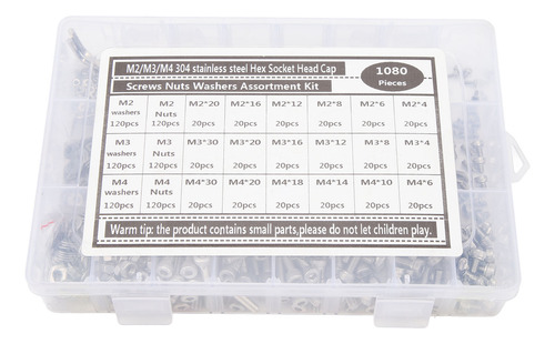 Kit De Tornillos Con Cabeza Hexagonal, Botón De Acero Inoxid