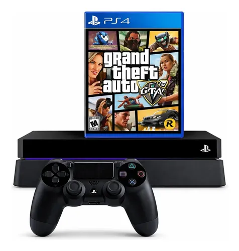 ✨ PS4 500GB✨GTA5セット✨ Ps4 Fat Seminovo + Gta 5 (digital) - 500gb + 1 Controle