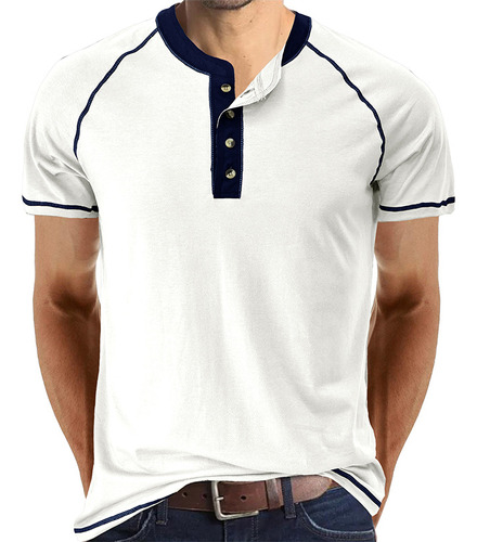 Camiseta De Manga Corta Henry Shirt Camiseta Corporal Con Bl