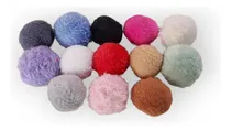 Comprar 30 Pompones De Piel Sintética Gorro Bufandas Tejidos Mediano