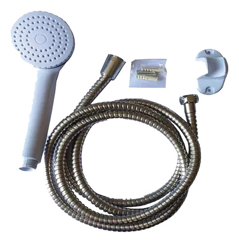 Kit Ducha Teléfono Europea Blanco Con Flexible De 2 Metros