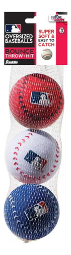 Pelotas Béisbol Franklin X3 Azul Rojo Blanco Calidad Trex