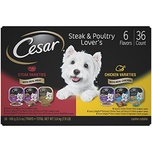 Cesar Filete Y Adultas Wet Dog Food Paquete De La Variedad D