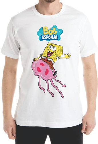 Playera Bob Esponja - Bob Esponja Montando Medusa