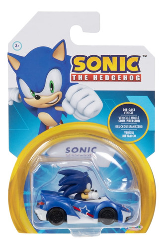 Sonic Figura 06 Cm Articulado The Hedgehog Con Vehiculo De M