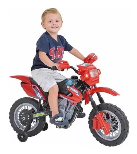 Moto Elétrica Infantil Vermelho Homeplay