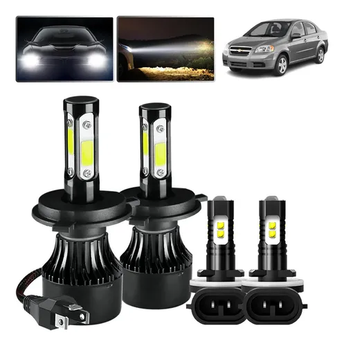 - Kit Focos Led De 4 Lados Luz Alta/baja/niebla Para Chevrolet