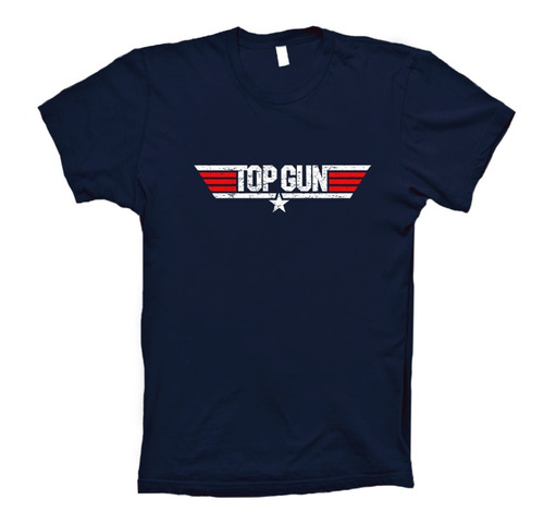 Top Gun Playera Efecto Retro Para Hombre Y Niño