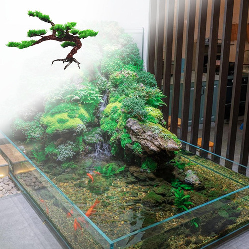 Planta Decorativa Para Acuario, De Bienvenida Grande