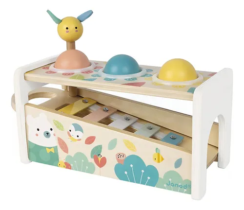 Xilófono Tap Tap Janod Musical, 3 bolas para niños