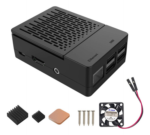 Iuniker Raspberry Pi 3 B+ - Funda Abs Con Ventilador De Ref.