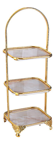 Soporte Para Cupcakes De 3 Niveles, Soporte Para Dorado