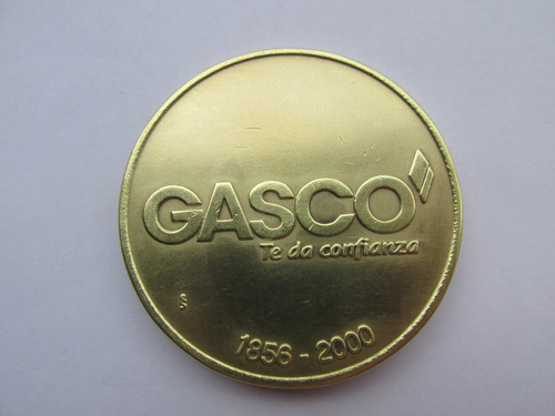 Antigua Medalla Empresa Gasco Chile Bronce Muy Escasa Rara
