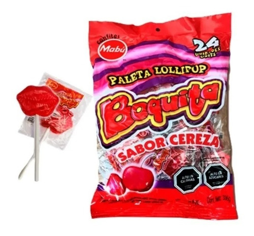 Caramelo Paleta Boquita Mabú (bolsa 24 Unidades)