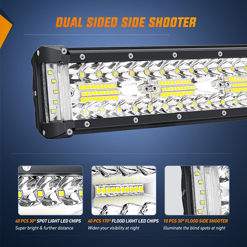 Barra De Luz Led Side Shooter, 1 Unidad, 12 Pulgadas 3711053