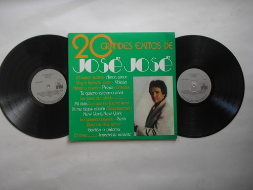 Lp Vinilo Jose Jose 20 Grandes Éxitos Edición Colombia 1984