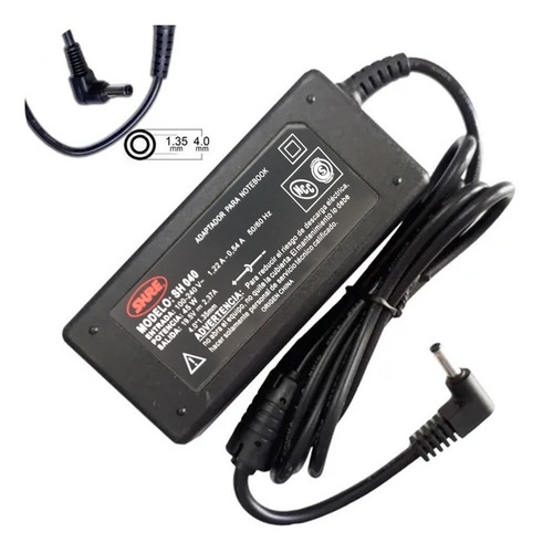 Imagen 1 de 2 de Cargador Alternativo Para Asus 45w-5 19v 2.37a Pin:4x1,35