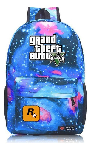 Anime Grand Theft Auto Gta5 Mochila Bolsa Escolar Livro Do A