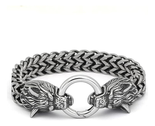 Norse Pulsera Cabeza Vikingo Acero Inoxidable Para Hombre 21