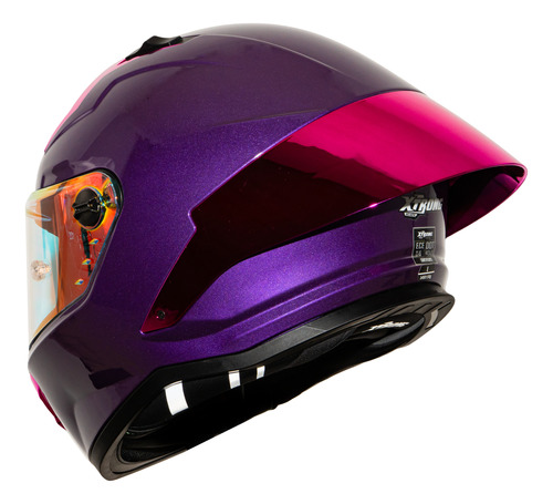 Casco Para Motociclista Certificado Ece 2206 Dot Xtrong R1 Violeta Oscuro Morado Rosa S