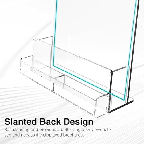 Soporte De Folletos De Acrílico De 8.5x11 Pulgadas Con Porta