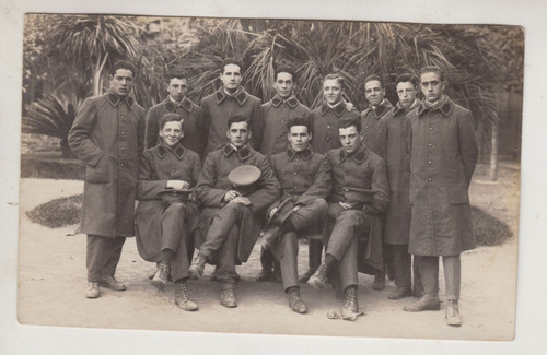 Postal Fotografia Rppc Grupo De Militares Uruguay Vintage