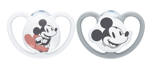 Chupete Nuk Disney Mickey Mouse 0 A 6 Meses - 2 Unidades