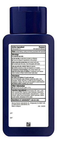 Shampoo Nizoral Anticaspa Com 1% De Cetoconazol 630 Ml (x3)