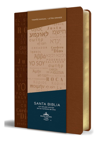 Santa Biblia Rvr 1960. Letra Grande. Piel Canela Oscura