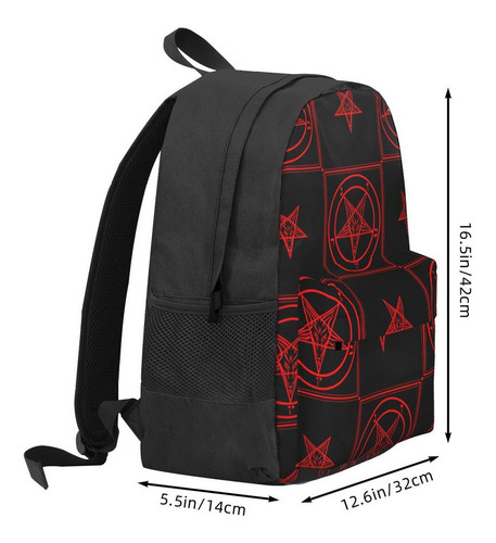 Mochila Baphomet Bandana Para Mujer, 3d Trend Children Sc