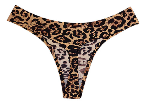 Bragas Con Estampado De Leopardo Para Mujer, Ropa Interior C