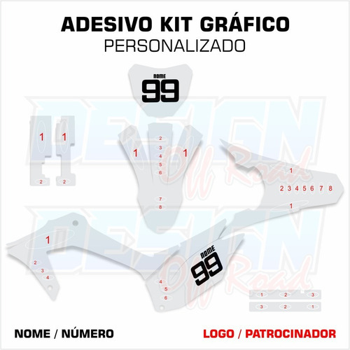 Kit Adesivo Gráfico Honda Crf 250f Amx F21 2021 0.20mm
