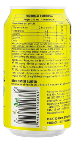 Chá Verde Limão Siciliano Com Hortelã Yaí 260ml Kit C/2