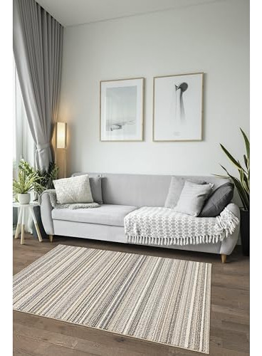 Alfombra Moderna Resistente A Manchas 120 X 180 Cm