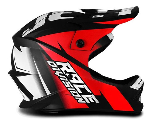 Capacete Infantil Motocross Trilha - Jett Factory Neon Tamanho Do Capacete 54 Cor Vermelho