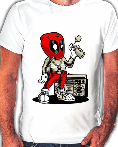 Remera Para Hombre Estampada Sublimada Deadpool Boombox 7123