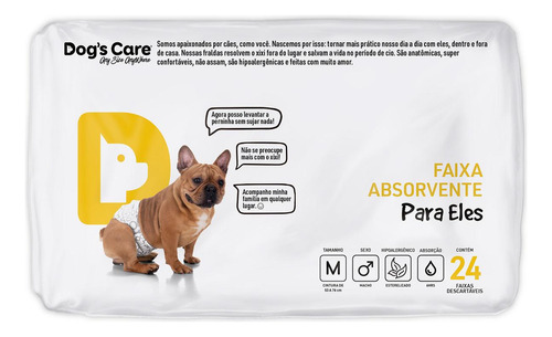 Fralda Macho M Pacote Com 24 Unidades Dogs Care