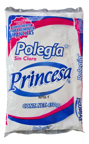 2 Bolsas Polegia Princesa Sin Cloro 450g C/u Quitamanchas