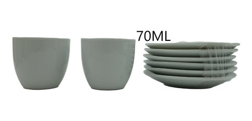 Imagen 4 de 5 de Juego De Tazas Para Café Con Pocillos 12 Piezas 70 Ml