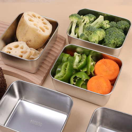 Contenedor De Alimentos De Acero Inoxidable, Caja De Almacen