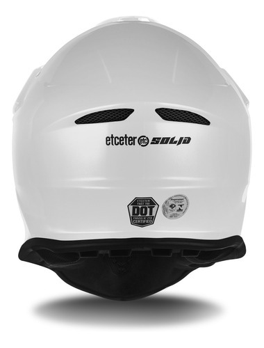 Capacete Etceter Solid Motocross Trilha Off Road Cor Branco Perolizado Tamanho do capacete 56