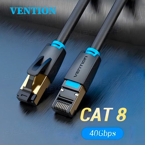 Cabo Lan Giga Ethernet Cat 8 Deluxe Vention Cinco 5 Metros