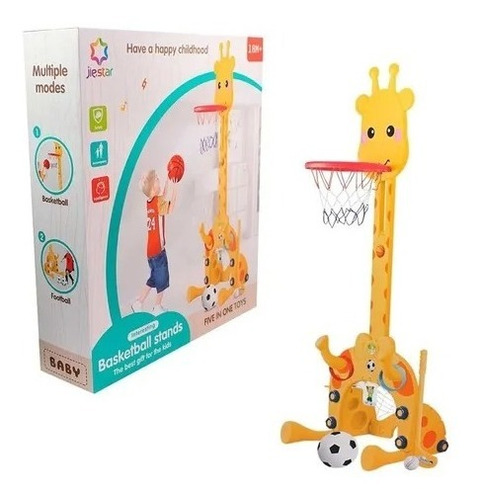 Cancha Basketball 4 En 1 Forma Jirafa Para Niños 25871