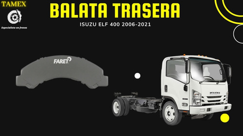 Balata Trasera Isuzu Elf 400 2006