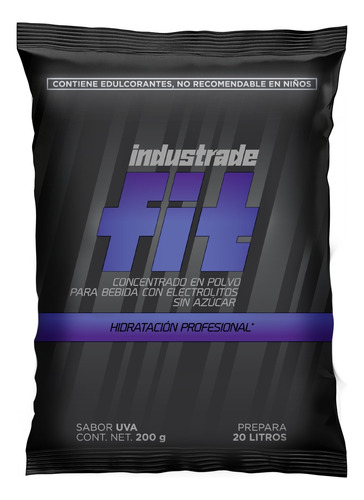 Industrade Fit Bebida Rehidratante Polvo 20lt Sabor Uva