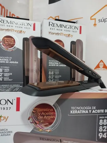 Plancha de cabello con keratina y aceite de argan remington s8599 sale