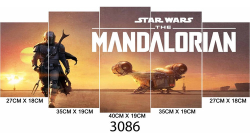 Cuadro Escalonado  The Mandalorian 3086