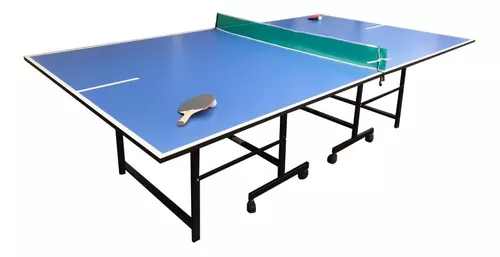 Mesa de Ping Pong Plegable Profesional Azul