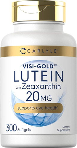 Luteina-lutein 20mg Y Zeaxantina X300 Softgels Importado Usa